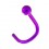 Purple Anodized Titanium Nose Ring w/ Ball