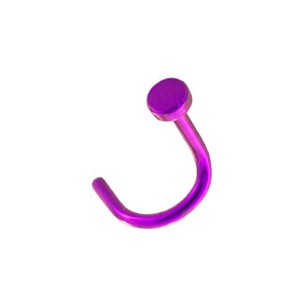 Piercing Nariz Titanio Grado 23 Anodizado Púrpura Disco Plano