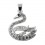 Zirconium 925 Sterling Silver Swan Pendent Jewel