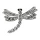 Zirconia 925 Sterling Silver Dragon Fly Pendent