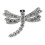 Zirconium 925 Sterling Silver Dragon Fly Pendent Jewel
