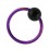Purple Anodized G23 Titanium BCR Ring w/ Black Ball