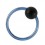 Labret Titanium Ball Closure Ring w/ Green Anodization