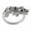 Zirconium 925 Sterling Silver Alligator Ring Jewel