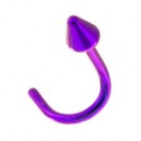 Piercing Nariz Titanio Grado 23 Anodizado Púrpura Spike