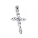 Marquise Cross Zirconia 925 Sterling Silver Pendent