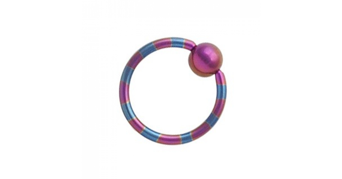 4mm Ball Closure Captive Bead Rings Anodized 316L Earrings Labret PAIR 14g~1/2"