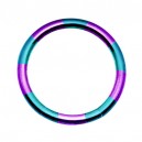Pink/Turquoise Striped Anodized Segment Ring