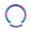 Pink/Turquoise Striped Anodized Segment Ring