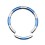 Piercing Segment Ring Eloxiert Striped Silver/Blau