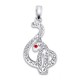 Baby Phat Cat Zirconia 925 Sterling Silver Pendent 2