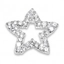 Hollow Star Zirconia 925 Sterling Silver Pendent