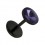 Fake-Plug Ohrringe Acryl Schwarz Zirkonia Lila