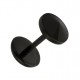 Fake-Plug Ohrringe Acryl Schwarz Zirkonia Schwarz