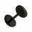Fake-Plug Ohrringe Acryl Schwarz Zirkonia Schwarz