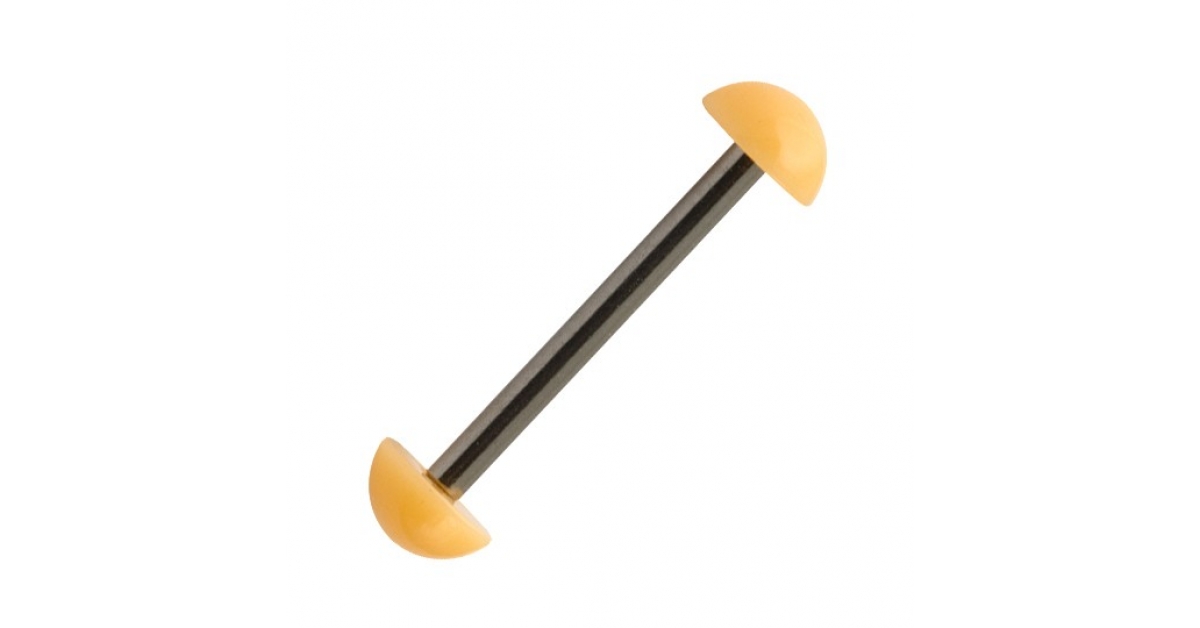 Flesh Color Tongue Piercing Retainer on Votre Piercing