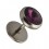 Fake-Plug Ohrringe Strassstein 8 mm Lila