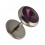 Purple Strass 8 mm Fake Plug Earring
