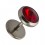 Fake-Plug Ohrringe Strassstein 8 mm Rot