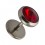 Red Strass 8 mm Fake Plug Earring