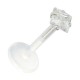 Piercing Medusa Stud Bioflex Push-Fit Cuadrado Blanco