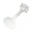 White Square Push-fit Bioflex Medusa Bar Stud Ring