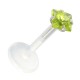 Medusa-Piercing Stecker Bioflex Push-Fit Quadrat Gr&uuml;n