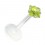 Piercing Medusa Stud Bioflex Push-Fit Cuadrado Verde