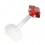 Medusa-Piercing Stecker Bioflex Push-Fit Quadrat Rot