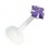 Piercing Medusa Stud Bioflex Push-Fit Cuadrado Púrpura