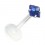 Medusa-Piercing Stecker Bioflex Push-Fit Quadrat Blau