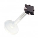 Piercing Medusa Stud Bioflex Push-Fit Carré Noir