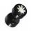 Black Fake Plug Earlobe Piercing with White Cannabis Rubber Logo