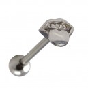 Mouth Tongue Casting 316L Surgical Steel Tongue Bar Ring