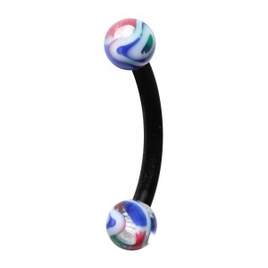 Piercing Arcade Bioflex / Bioplast Vortex Rouge / Vert / Bleu