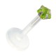 Medusa-Piercing Stecker Bioflex Push-Fit Stern Hellgr&uuml;n