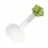 Piercing Medusa Stud Bioflex Push-Fit Etoile Vert Clair