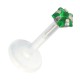 Medusa-Piercing Stecker Bioflex Push-Fit Stern Dunkelgrün