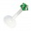 Piercing Madonna Stecker Bioflex Push-Fit Stern Dunkelgrün