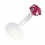 Medusa-Piercing Stecker Bioflex Push-Fit Stern Dunkelrosa