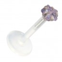 Piercing Medusa Stud Bioflex Push-Fit Estrella Púrpura Claro