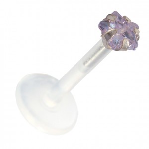 Medusa-Piercing Stecker Bioflex Push-Fit Stern Helllila