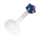 Medusa-Piercing Stecker Bioflex Push-Fit Stern Dunkelblau