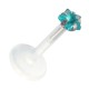 Medusa-Piercing Stecker Bioflex Push-Fit Stern Türkis