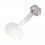 Medusa-Piercing Stecker Bioflex Push-Fit Stern Wei&szlig;