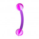 Piercing Ceja barato Bioflex / Bioplast Balón 8 Lados Púrpura Bolas