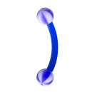 Piercing Arcade Bioflex / Bioplast Ballon 8 Faces Bleu Boules