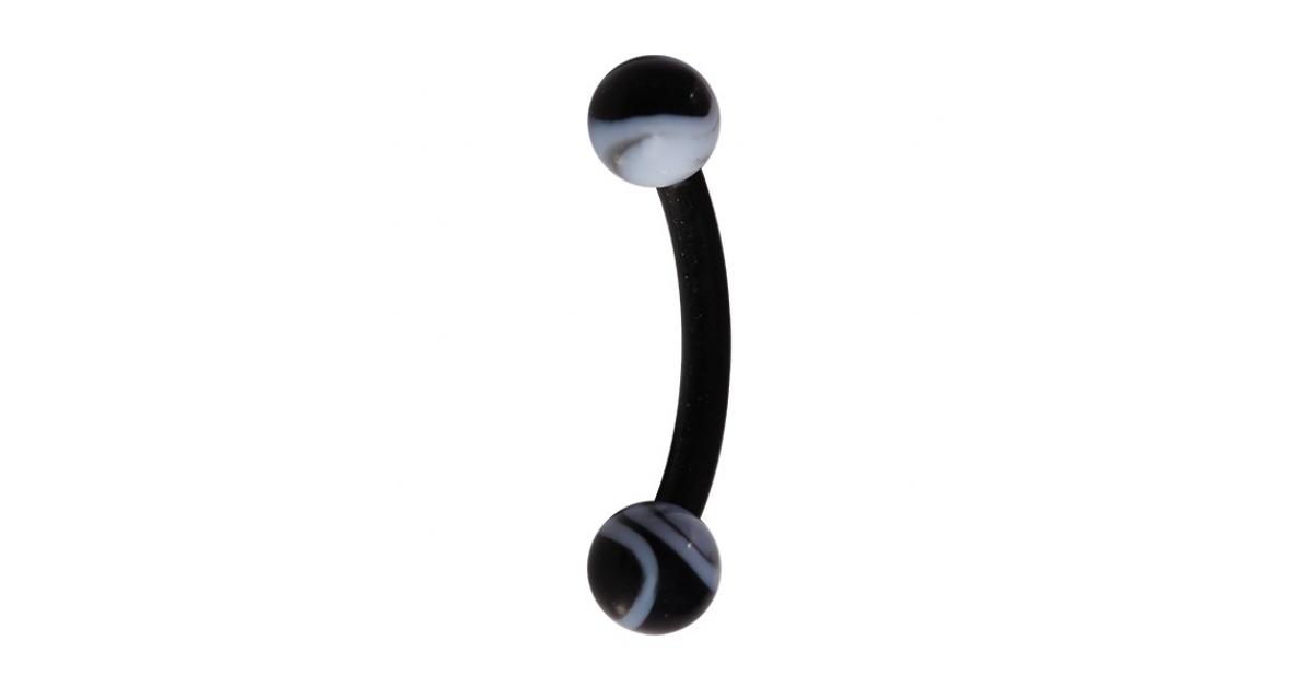 Piercing Nombril Barbell Bioflex Marbre Flexible - PunkJewelry 1,6mm 11mm