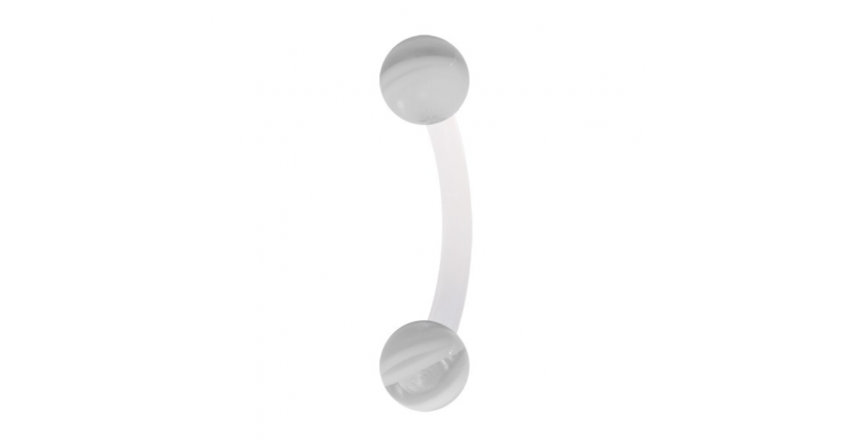 Lumous Bioflex Piercing Jewelry Bioflex Navel Bar Small Double Jeweled ...