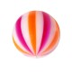 Boule de Piercing Acrylique Beach Ball Violet / Orange